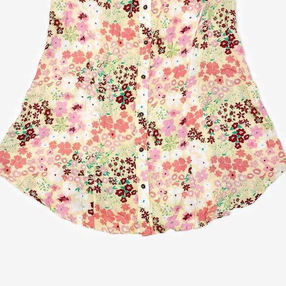 Free People Callie Floral Tunic Extra Small Vintage Combo Boho Cottage Soft Girl - Picture 8 of 14